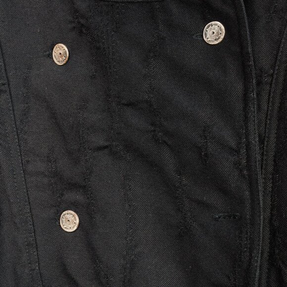 Caty Lesca Black Textured Wool & Cotton Metal-Accent Jacket - Picture 4 of 12
